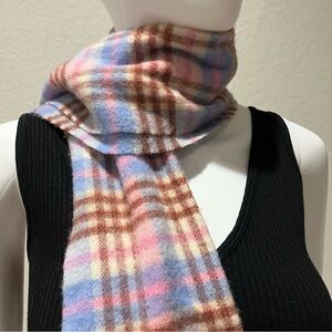 Plaid Pastel Scottish Wool-Blend Scarf